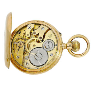 Swiss 14 carat gold open faced Pallweber watch Circa 1886/1887
