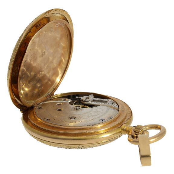 Powered by a signed lever mechanism, which ensures accurate timekeeping and durability Powered by a signed lever mechanism, which ensures accurate timekeeping and durability