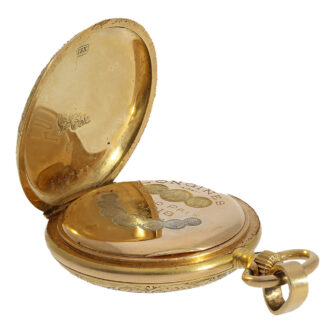 Dust cover signed by the watchmaker and it has a medal engraved from the 1889 Grand Prix in Paris