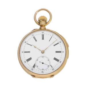 Swiss 18 carat gold pocket watch with quarter repeater Circa 1870