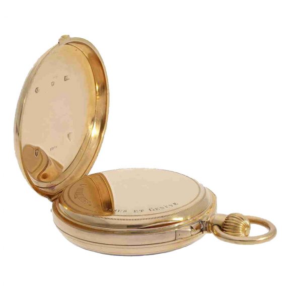 Swiss 18 carat gold pocket watch with quarter repeater Circa 1870 Swiss 18 carat gold pocket watch with quarter repeater Circa 1870