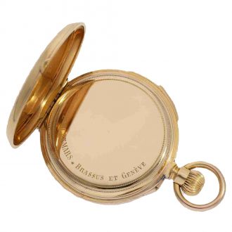 Swiss 18 carat gold pocket watch with quarter repeater Circa 1870