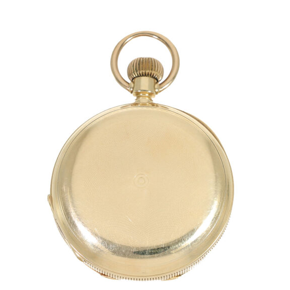 Swiss 14 carat gold caliber Jones watch in hunter case Circa 1873 Swiss 14 carat gold caliber Jones watch in hunter case Circa 1873