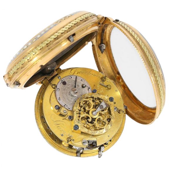 French enamel verge watch repeater “à toc et à tact” Circa 1760 French enamel verge watch repeater “à toc et à tact” Circa 1760