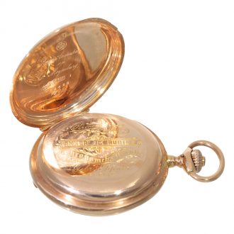 German 14 carat gold 1st quality pocket chronometer Circa 1889