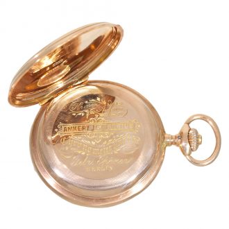 German 14 carat gold 1st quality pocket chronometer Circa 1889