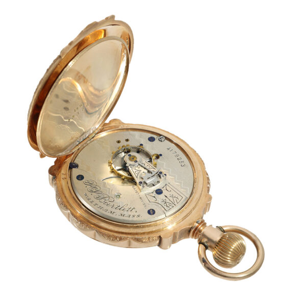 American 14 carat multi coloured gold pocket watch Circa 1889 American 14 carat multi coloured gold pocket watch Circa 1889