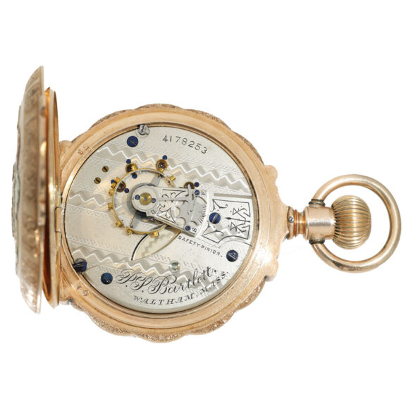 American 14 carat multi coloured gold pocket watch Circa 1889 American 14 carat multi coloured gold pocket watch Circa 1889