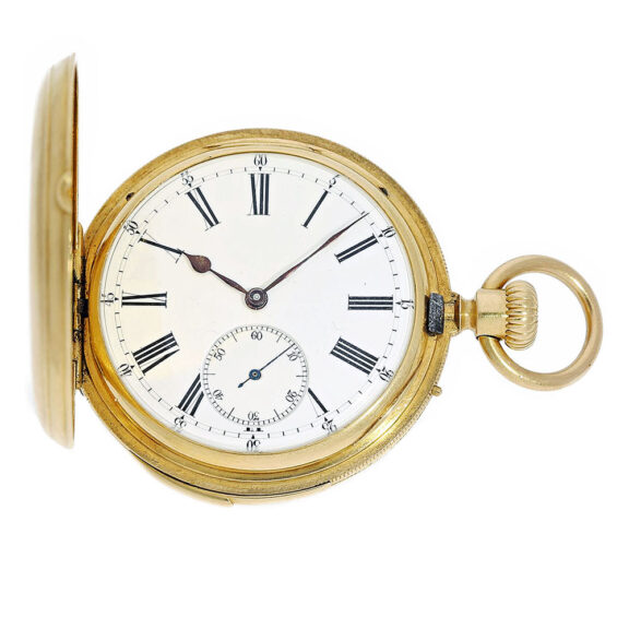 Swiss 18 K gold quarter repeating pocket watch Circa 1860 Swiss 18 K gold quarter repeating pocket watch Circa 1860