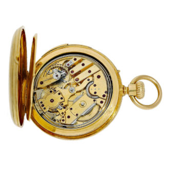 Swiss 18 K gold quarter repeating pocket watch Circa 1860 Swiss 18 K gold quarter repeating pocket watch Circa 1860
