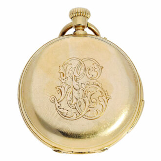Swiss 18 K gold quarter repeating pocket watch Circa 1860 Swiss 18 K gold quarter repeating pocket watch Circa 1860