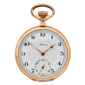 Swiss 14 carat gold open faced lever watch Circa 1920