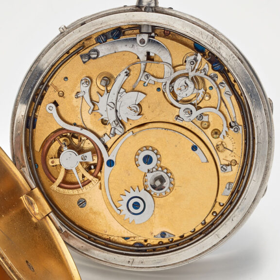 French silver quarter repeating music watch Circa 1820 French silver quarter repeating music watch Circa 1820