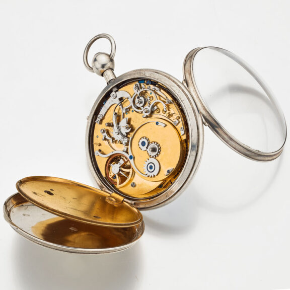 French silver quarter repeating music watch Circa 1820 French silver quarter repeating music watch Circa 1820