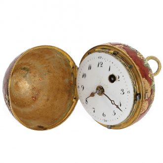 Swiss gold and enamel strawberry form pendant watch Circa 1810 Swiss gold and enamel strawberry form pendant watch Circa 1810