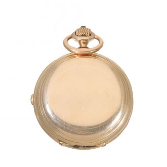 Swiss 14 carat gold watch with anker chronometer and chronograph Circa 1890 Swiss 14 carat gold watch with anker chronometer and chronograph Circa 1890