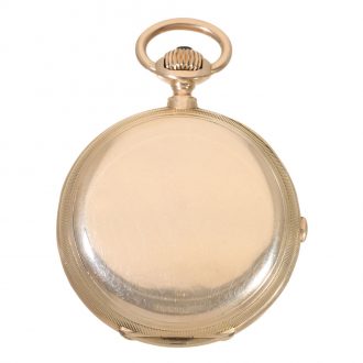 Swiss 14 carat gold watch with anker chronometer and chronograph Circa 1890 Swiss 14 carat gold watch with anker chronometer and chronograph Circa 1890