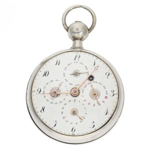Rare silver verge with French Revolutionary calendar Circa 1790
