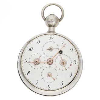Rare silver verge with French Revolutionary calendar Circa 1790