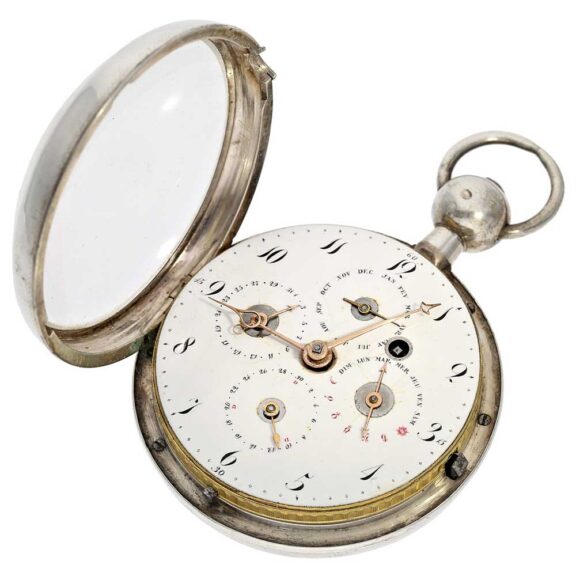 Rare silver verge with French Revolutionary calendar Circa 1790 Rare silver verge with French Revolutionary calendar Circa 1790