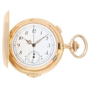 Swiss fine repeating pocket watch with chronograph Circa 1900