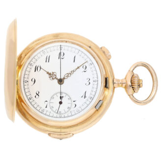 Swiss fine repeating pocket watch with chronograph Circa 1900