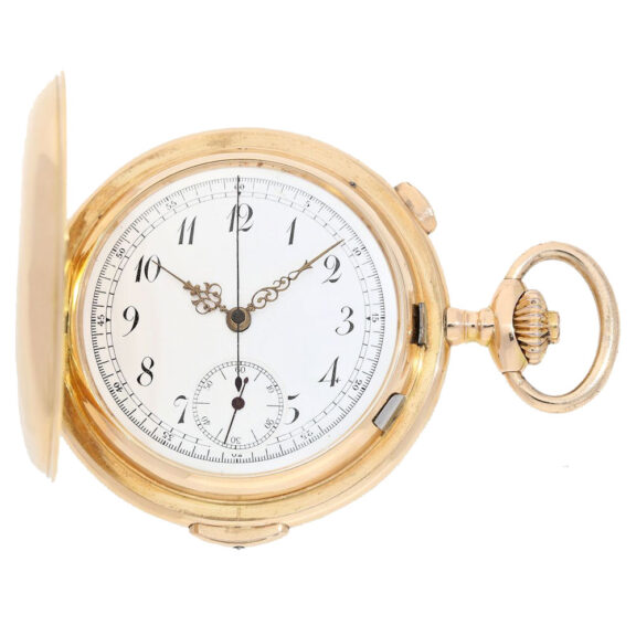 Swiss fine repeating pocket watch with chronograph Circa 1900