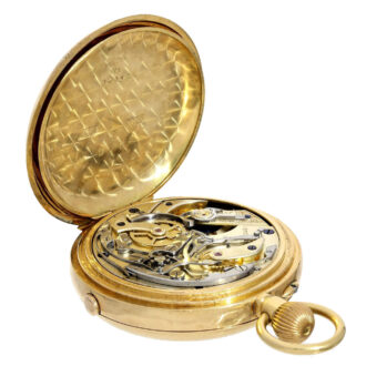 Swiss repeating watch with chronograph and register Circa 1890