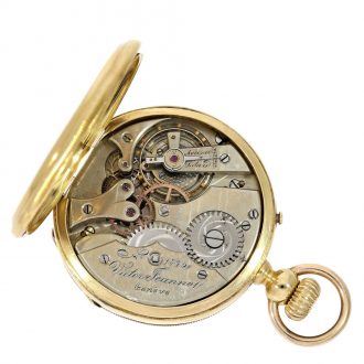 An early 18 Carat gold Swiss anker chronometer Circa 1860