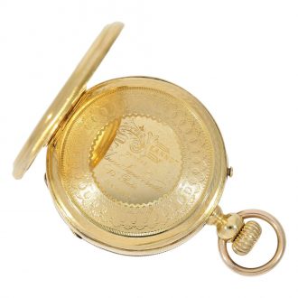 An early 18 Carat gold Swiss anker chronometer Circa 1860