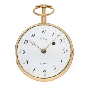French 18 carat gold verge watch with repeater Circa 1800