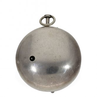 German large silver verge pocket watch with unique relief case Circa 1740