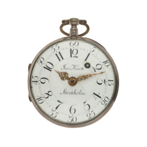 Swedish silver verge watch with royal crown Circa 1771