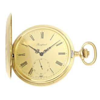 A beautiful Swiss gold pocket watch with floral relief Circa 1980