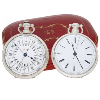 Swiss rare pair of pocket watches for Chinese market Circa 1870