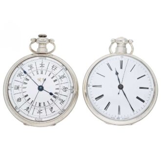 Swiss rare pair of pocket watches for Chinese market Circa 1870