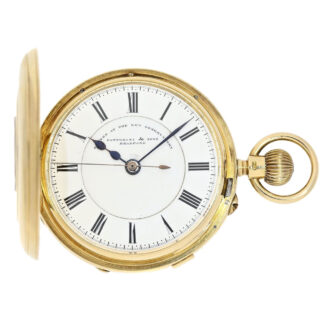 English deck watch with stoppable center seconds Circa 1906