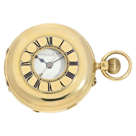 English deck watch with stoppable center seconds Circa 1906