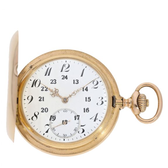 Swiss heavy pink gold hunting case watch Circa1912 Swiss heavy pink gold hunting case watch Circa1912