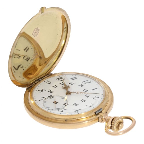 Swiss heavy pink gold hunting case watch Circa1912 Swiss heavy pink gold hunting case watch Circa1912