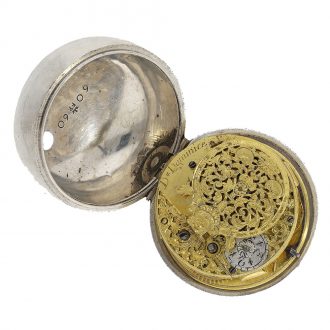 Swiss exceptionally large silver oignon pocket watch Circa 1700