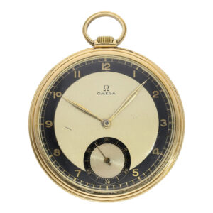 Swiss 18 Carat gold with two coloured Art Deco dial Circa 1935
