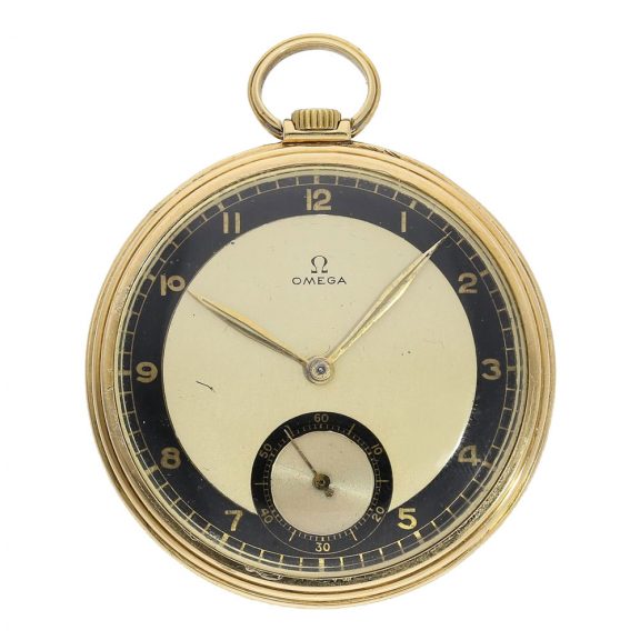 Swiss 18 Carat gold with two coloured Art Deco dial Circa 1935
