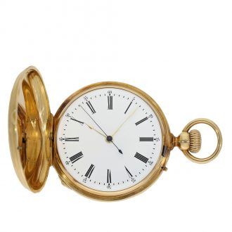 Very early gold hunting case watch with 'Seconde Morte' Circa 1850