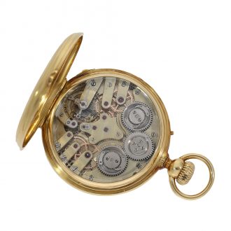 Very early gold hunting case watch with 'Seconde Morte' Circa 1850