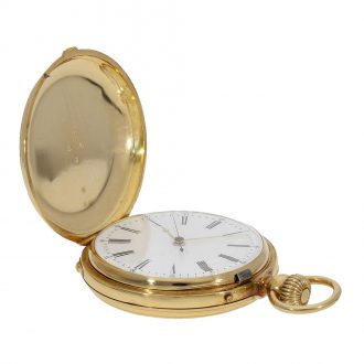 Very early gold hunting case watch with 'Seconde Morte' Circa 1850