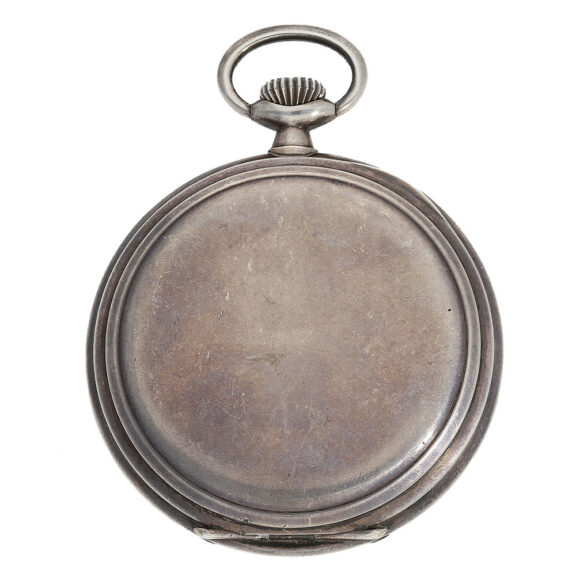 Plain open faced hunter case is made of 900 silver Plain open faced hunter case is made of 900 silver