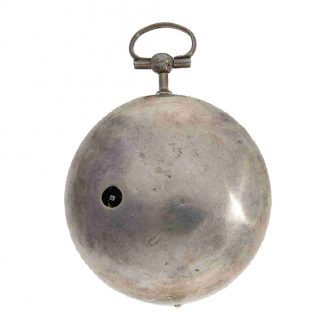 English silver coat of arms dial verge watch Circa 1700