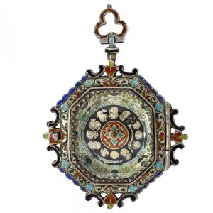 French octagonal pendant watch in Renaissance style Circa 1870