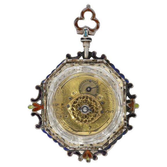 French octagonal pendant watch in Renaissance style Circa 1870 French octagonal pendant watch in Renaissance style Circa 1870